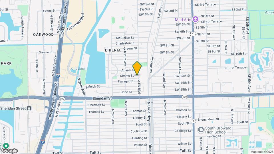 2206 Simms St Map and Location Details