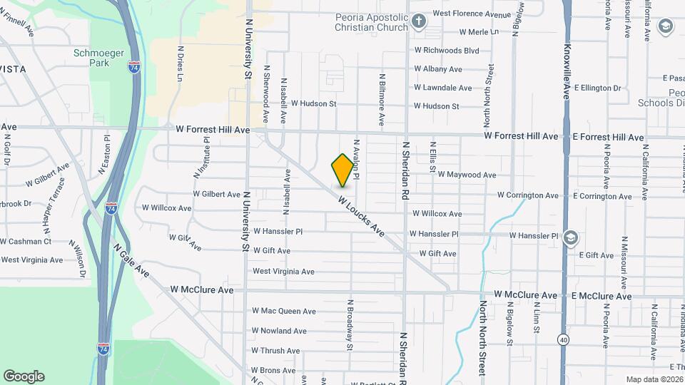 915 W Loucks Ave Mapa y Detalles de la Ubicación