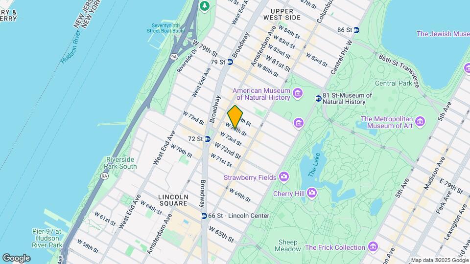 140 W 74th St Map and Location Details
