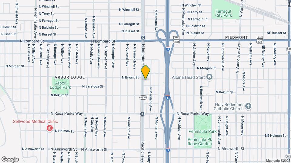 6920-6934 N Interstate Ave Map and Location Details