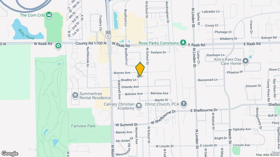 1206 Aurora Way Map and Location Details