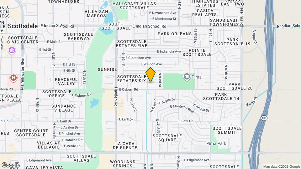 8207 E Mitchell Dr Mapa y Detalles de la Ubicación