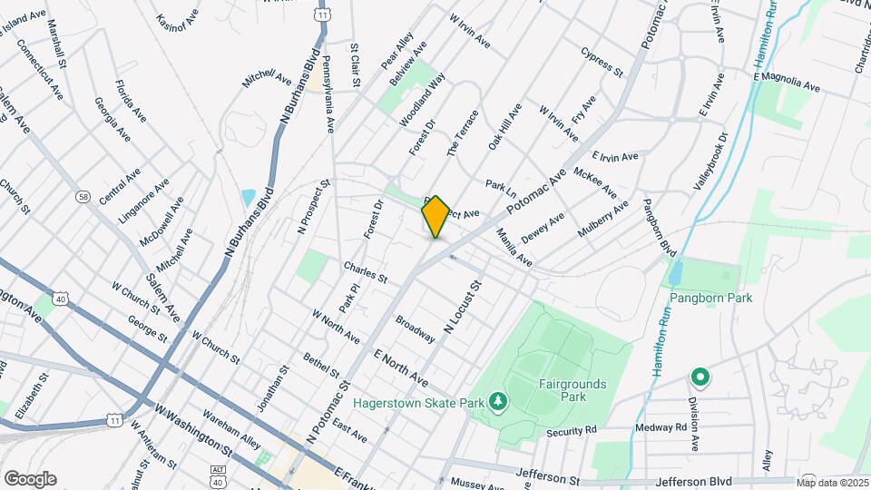 664-666 Oak Hill Ave Map and Location Details