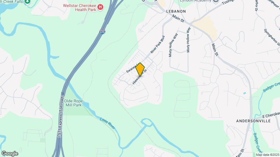 283 Hiawassee Dr Mapa y Detalles de la Ubicación