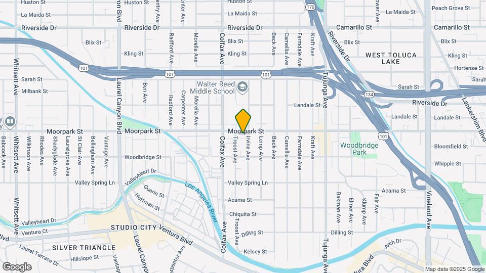 11610 Moorpark St Map and Location Details