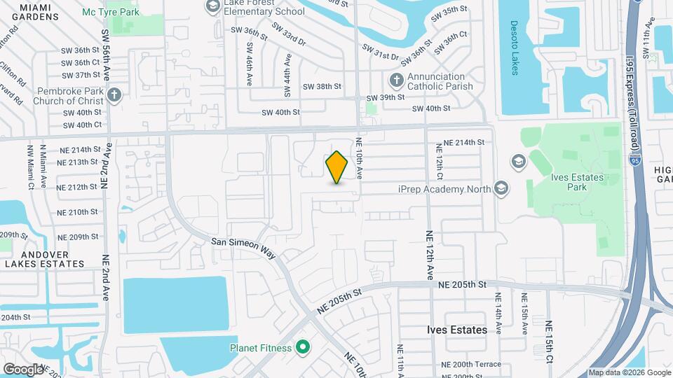 929 NE 211th St Map and Location Details