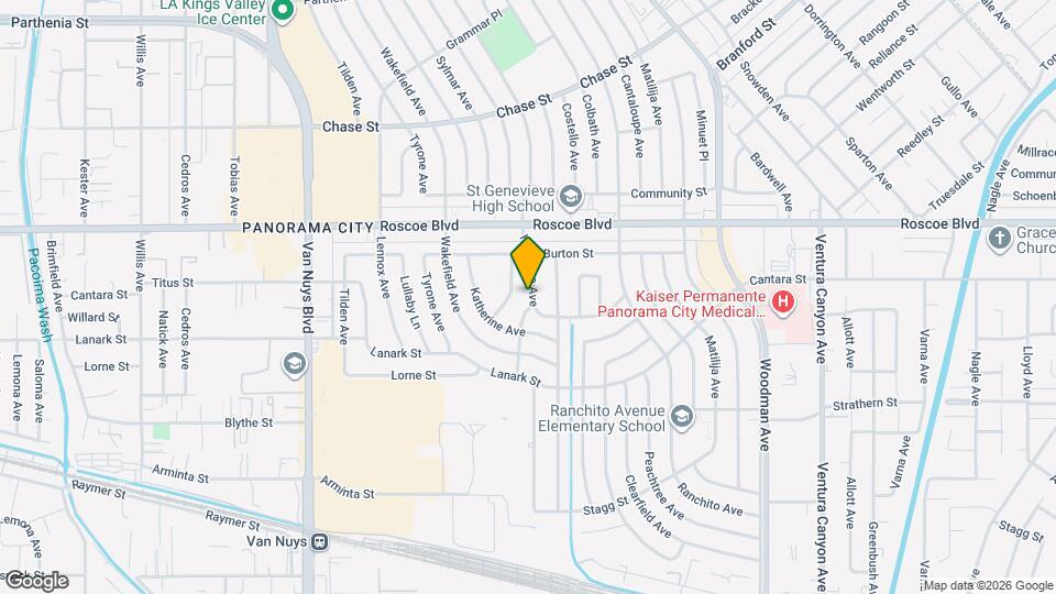 8143 Hazeltine Ave Map and Location Details