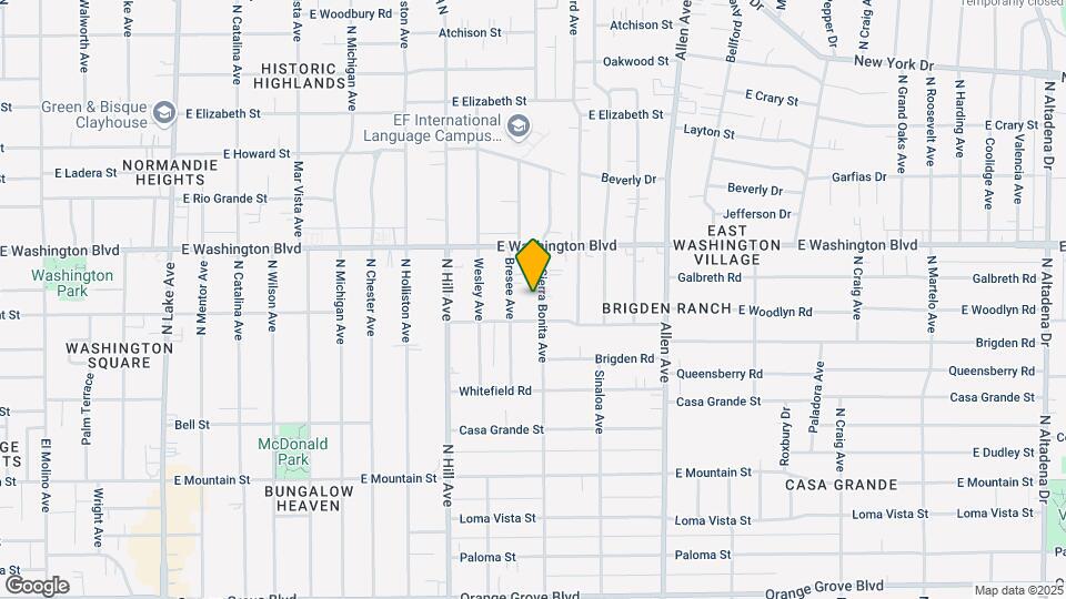 1243 N Sierra Bonita Ave Map and Location Details