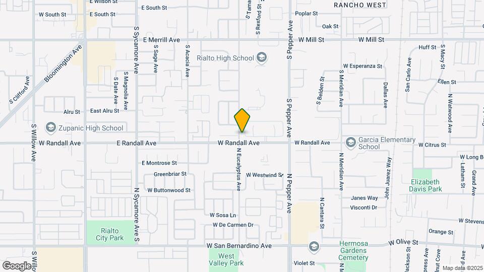 886 S Tamarisk Ave Map and Location Details