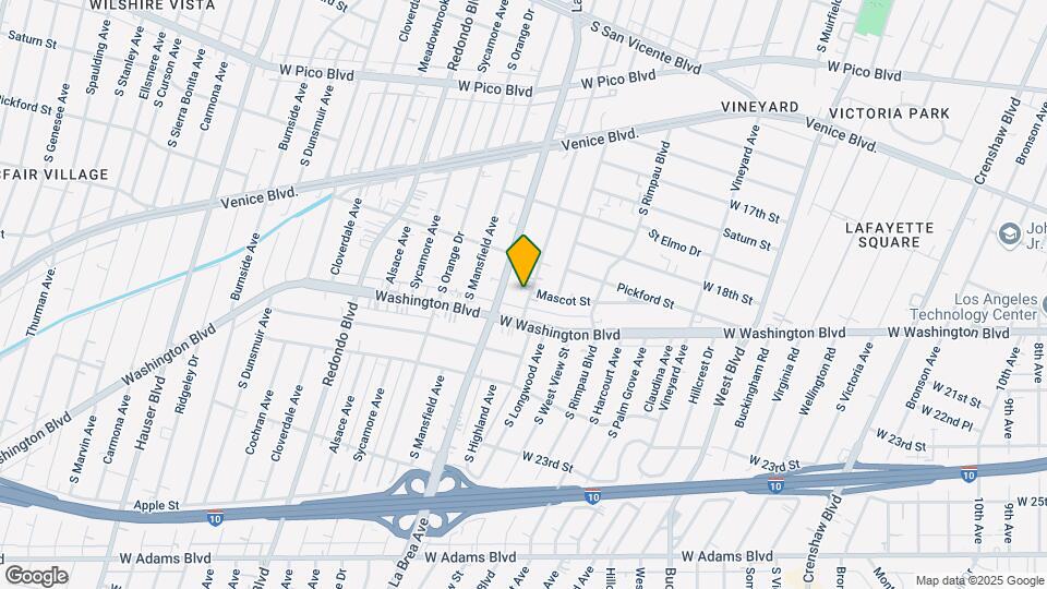 1837 S Highland Ave Map and Location Details
