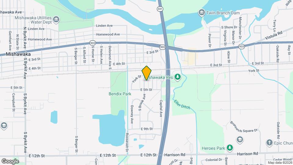 340 S Brook Ave Map and Location Details