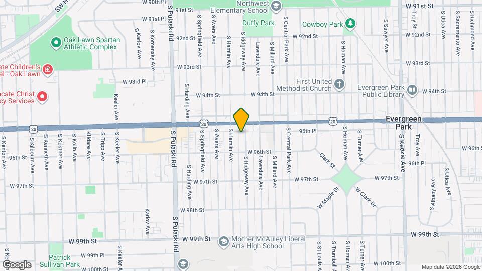 9520 S Ridgeway Ave Mapa y Detalles de la Ubicación