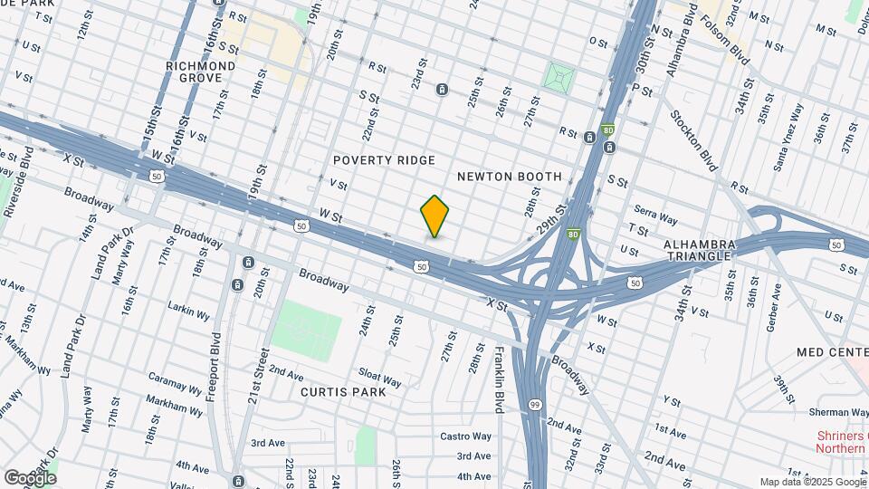 2505 W St Map and Location Details