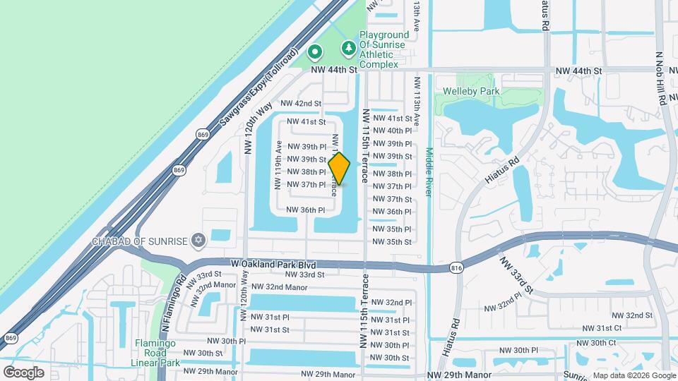 3720 NW 116th Terrace Map and Location Details