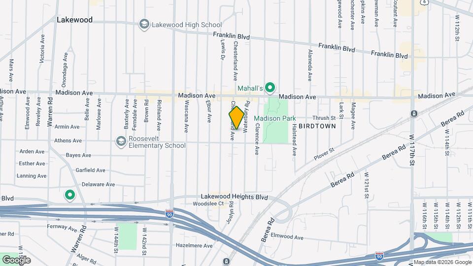 2085 Chesterland Ave, Unit 2nd FLOOR UNIT Mapa y Detalles de la Ubicación