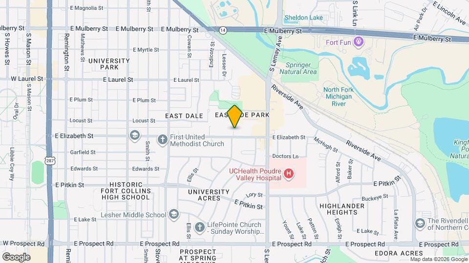 904 1/2-310-312 E Elizabeth St Map and Location Details