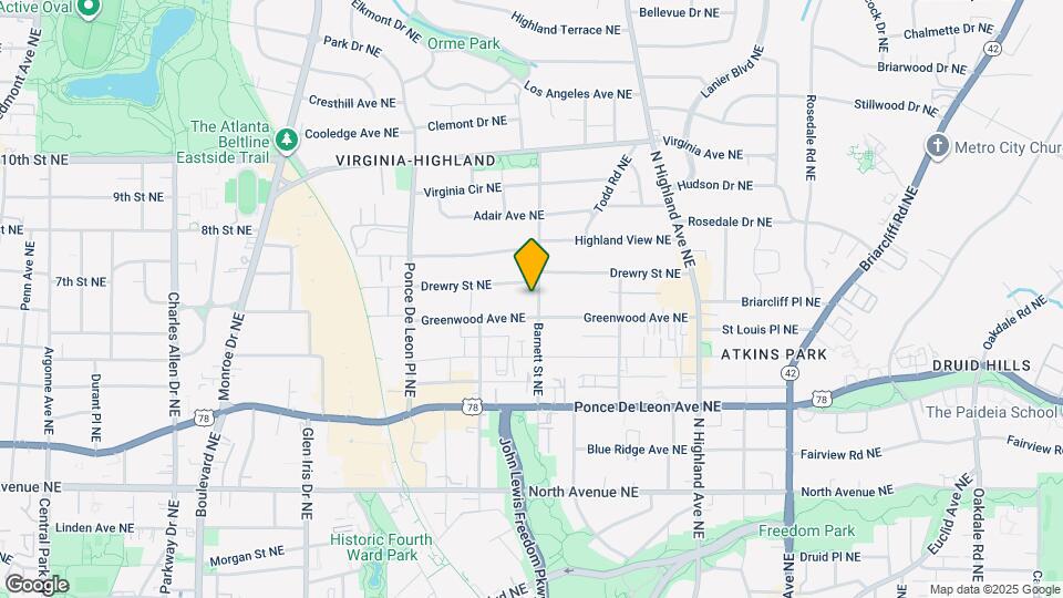 834 Barnett St NE, Unit B Map and Location Details