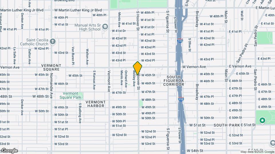 4505 S Hoover St Map and Location Details