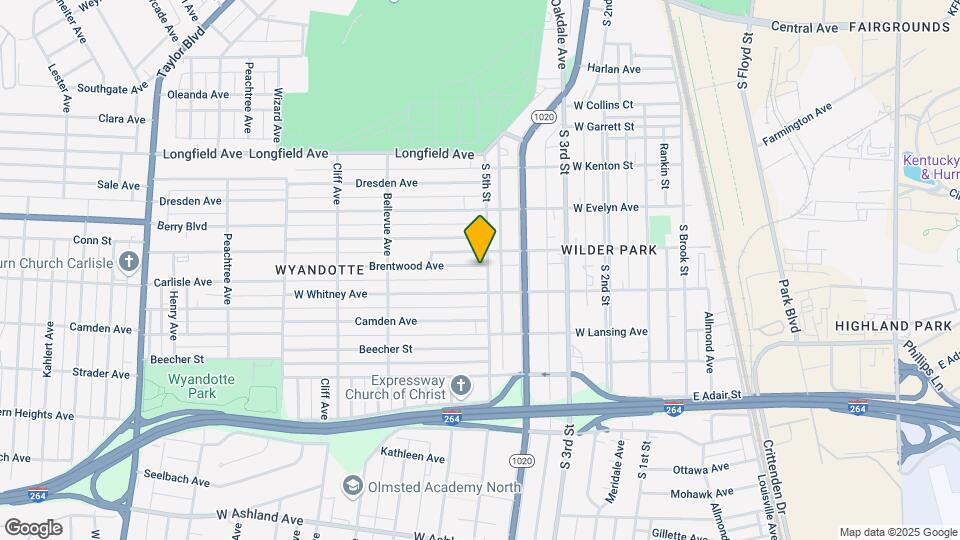504 Brentwood Ave Map and Location Details