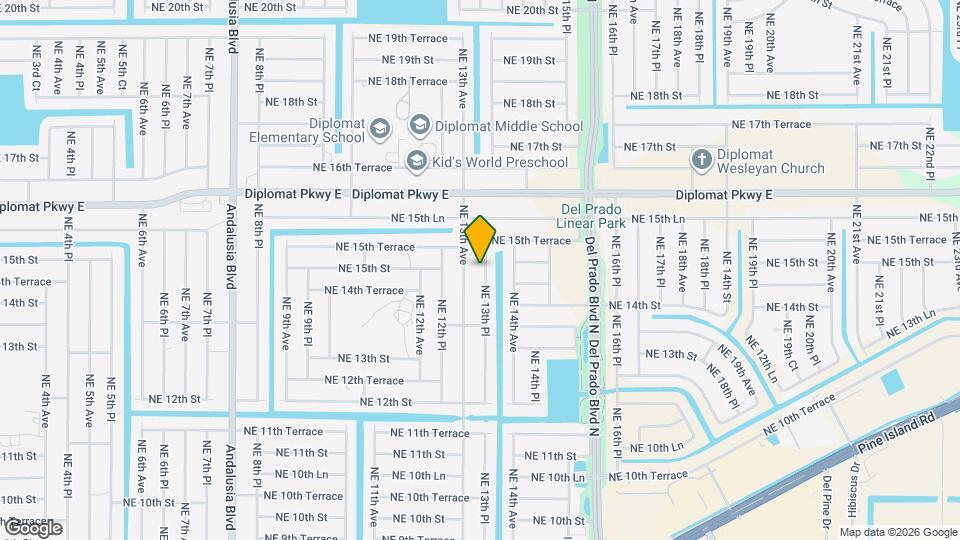 1424 NE 13th Pl Map and Location Details