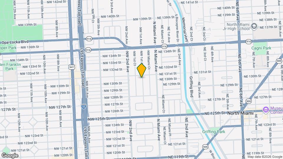 13020 NW 1st Ave Map and Location Details