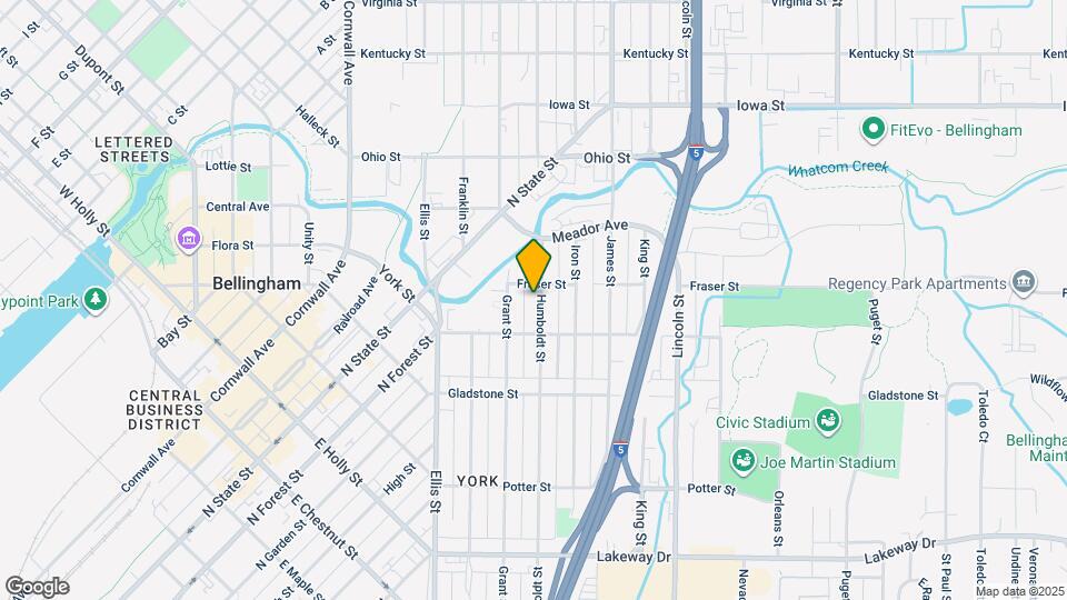1627 Humboldt St Map and Location Details