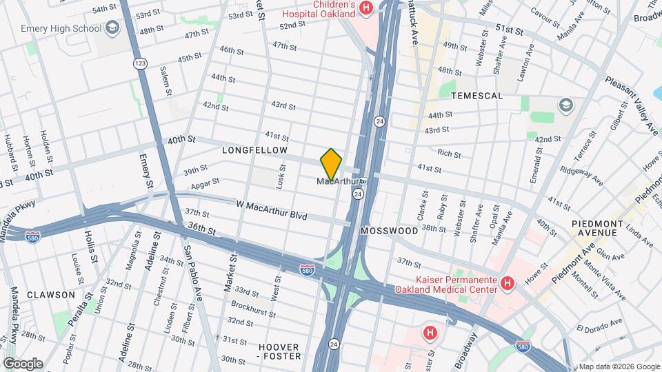 659 39th St Map and Location Details