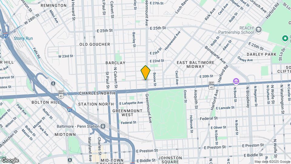 1920 Greenmount Ave Mapa y Detalles de la Ubicación