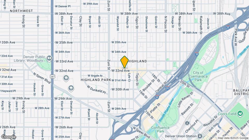 2215 W 32nd Ave Map and Location Details