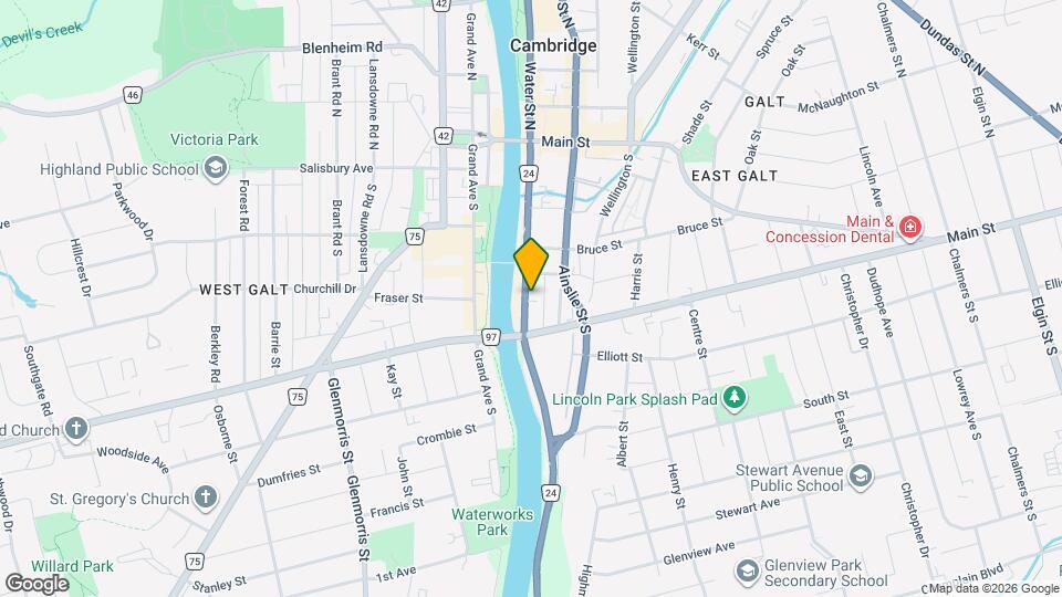 93 Water St S Map and Location Details