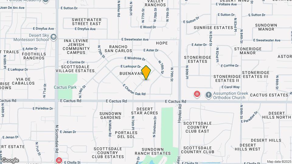12537 N 76th Pl Map and Location Details