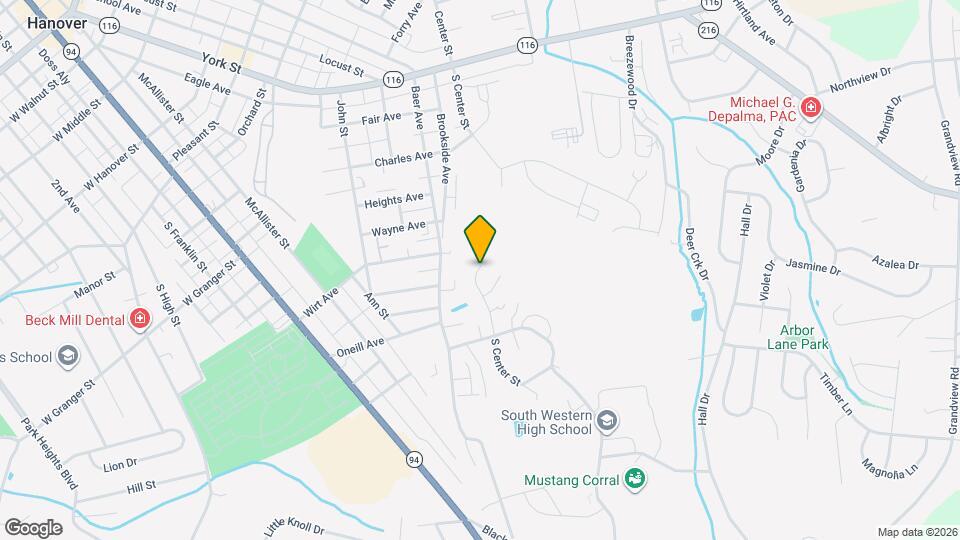 216 S Center St Map and Location Details