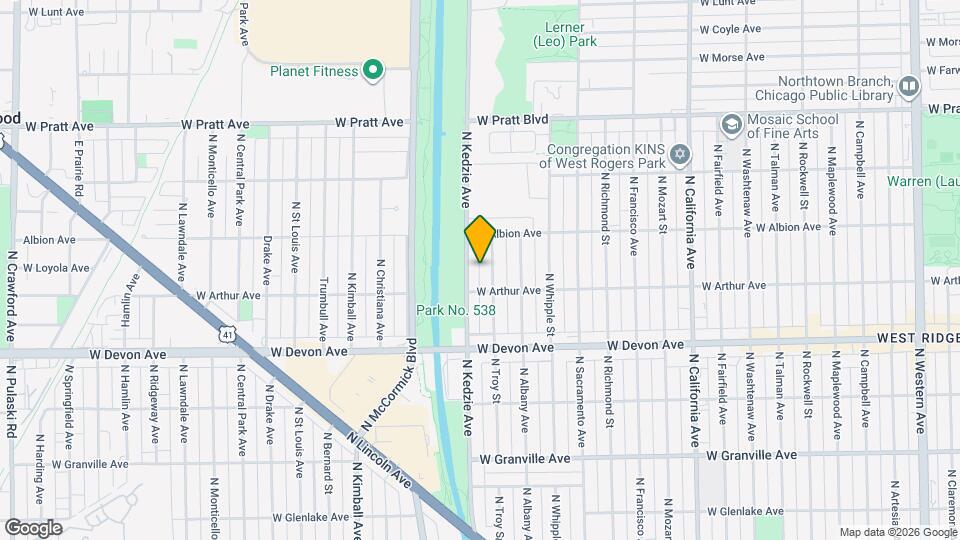 6525 N Kedzie Ave Map and Location Details