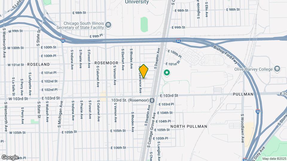 10201 S St Lawrence Ave Map and Location Details