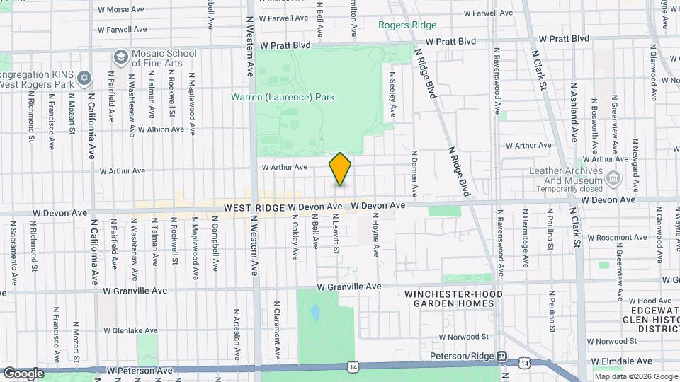 6423 N Leavitt St, Unit 2s Map and Location Details