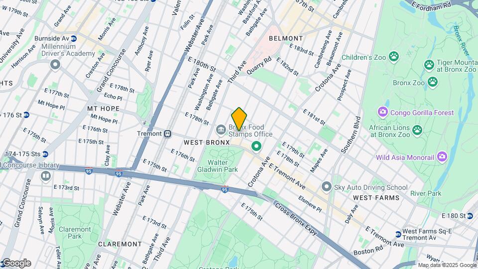 585 E 178th St Map and Location Details