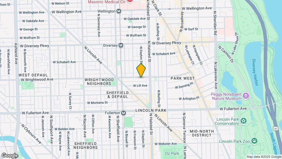 831 W Wrightwood Ave Map and Location Details