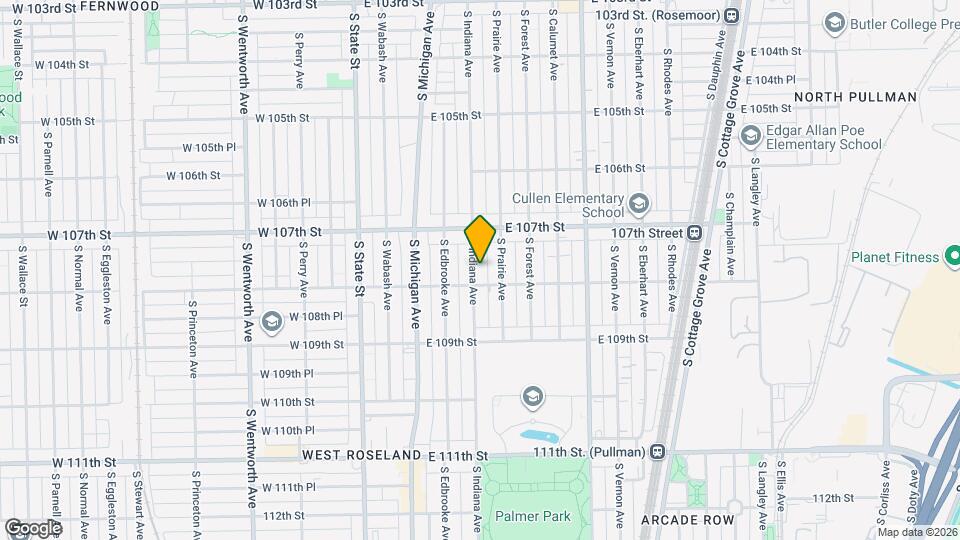 10747 S Indiana Ave Map and Location Details