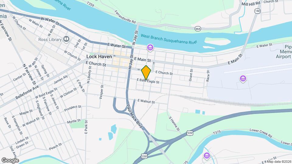 364 E Bald Eagle St Mapa y Detalles de la Ubicación