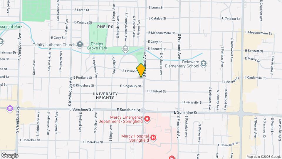 1601 S National Ave Map and Location Details