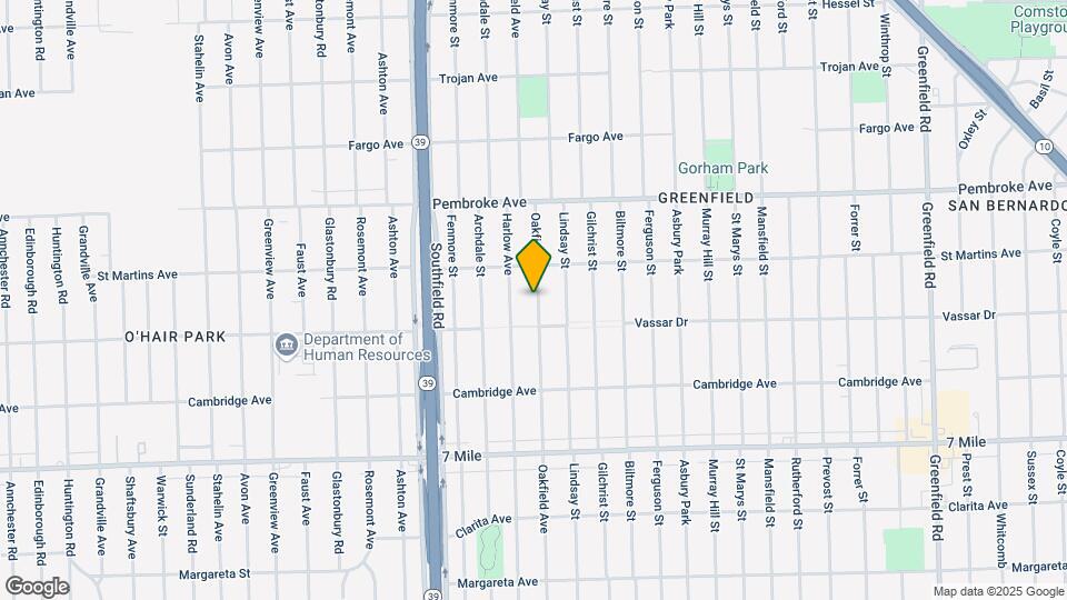 19445 Oakfield Ave Mapa y Detalles de la Ubicación