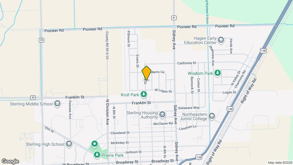 1324 Dawes St Map and Location Details