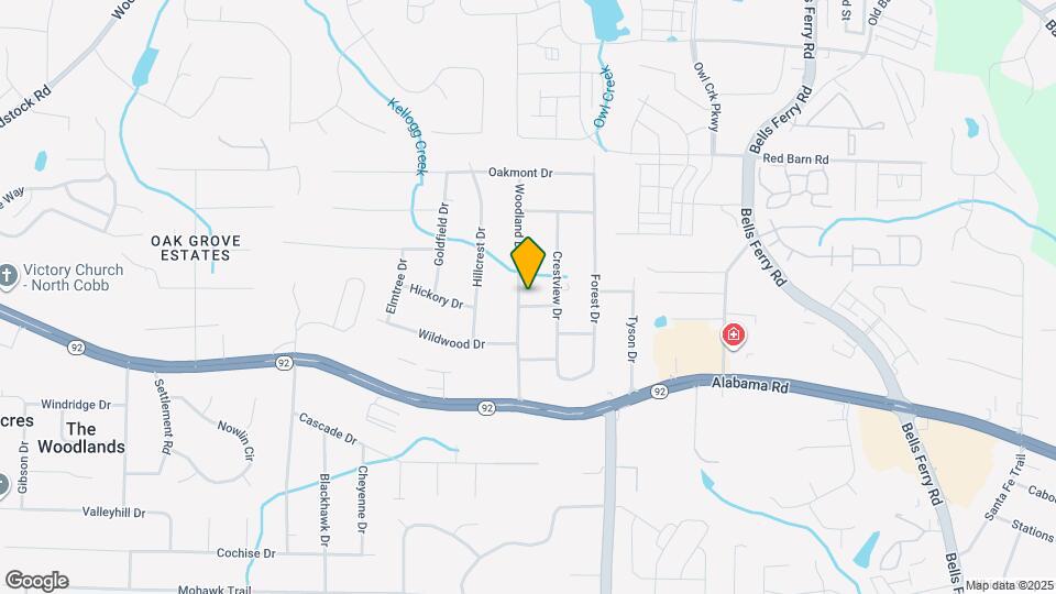 1374 Live Oak Ln Map and Location Details