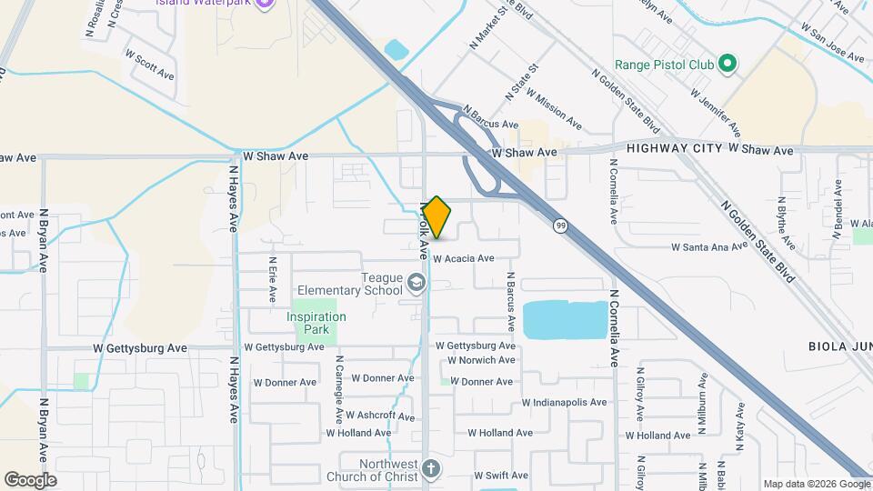 5473 W Santa Ana Ave Mapa y Detalles de la Ubicación