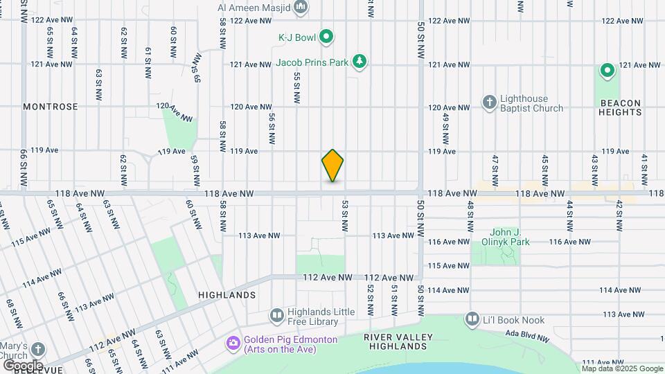 5316 118 Av NW Map and Location Details