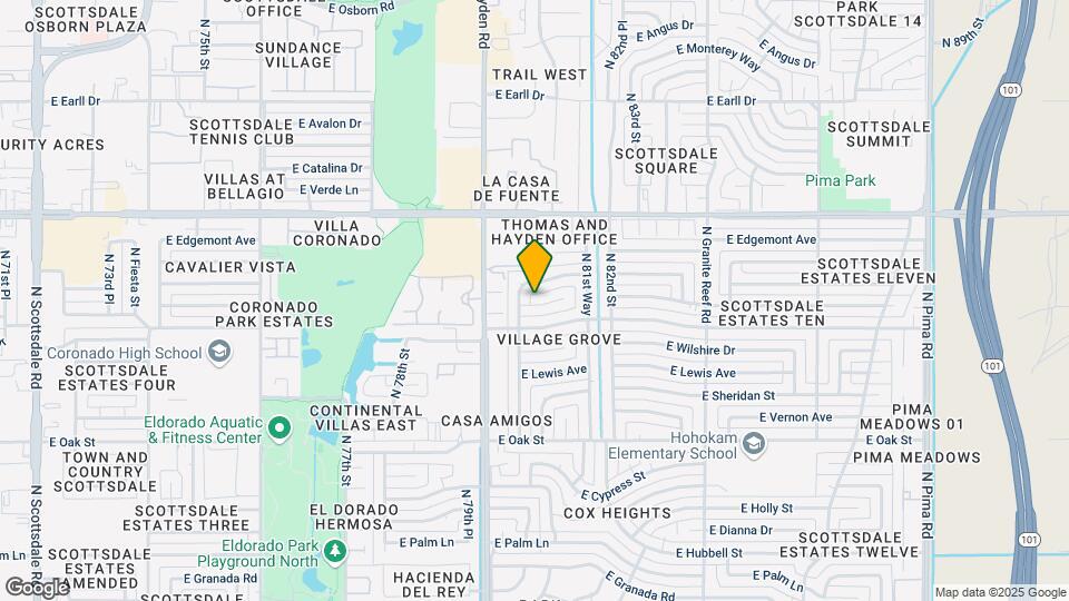 8044 E Cambridge Ave Mapa y Detalles de la Ubicación