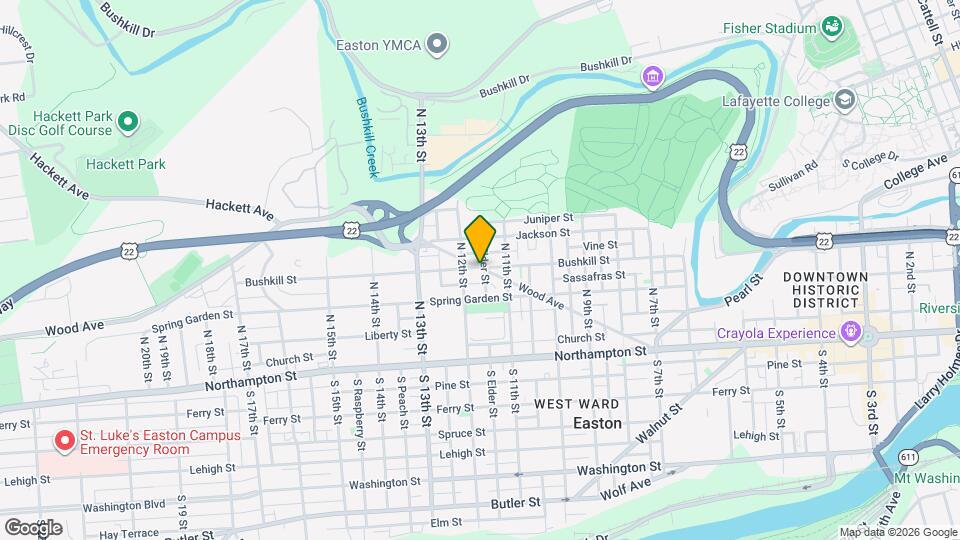 1136 Wood Ave Map and Location Details