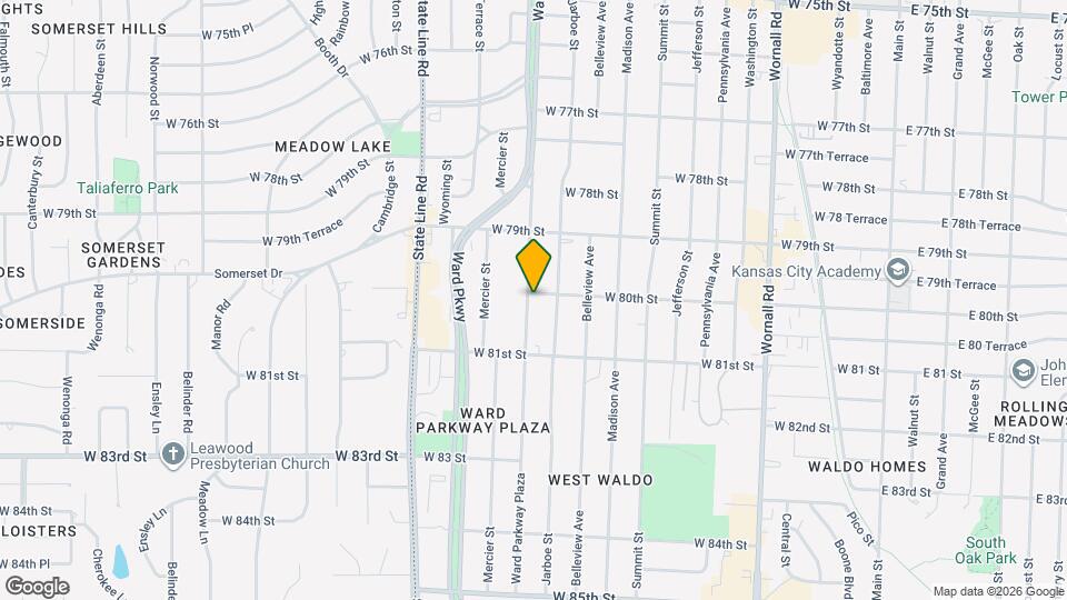 8001 Ward Parkway Plz Map and Location Details