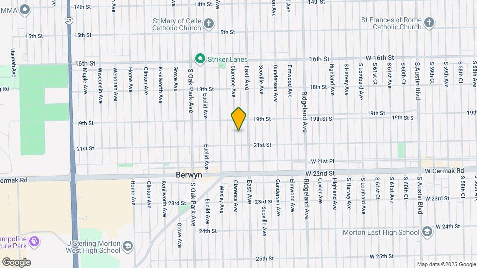 1925 Clarence Ave Map and Location Details