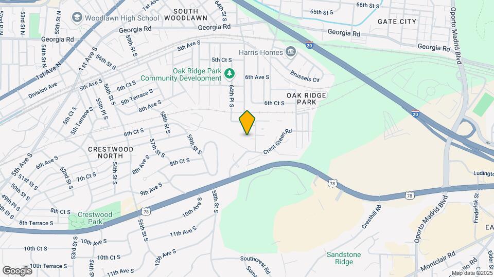 6100 Meadow Crest Cir Map and Location Details